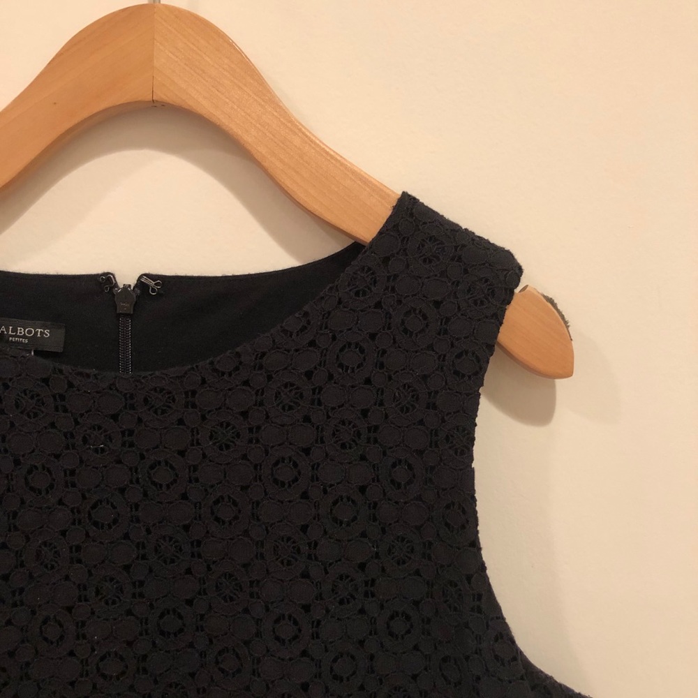 Talbots Black Eyelet Tank Top